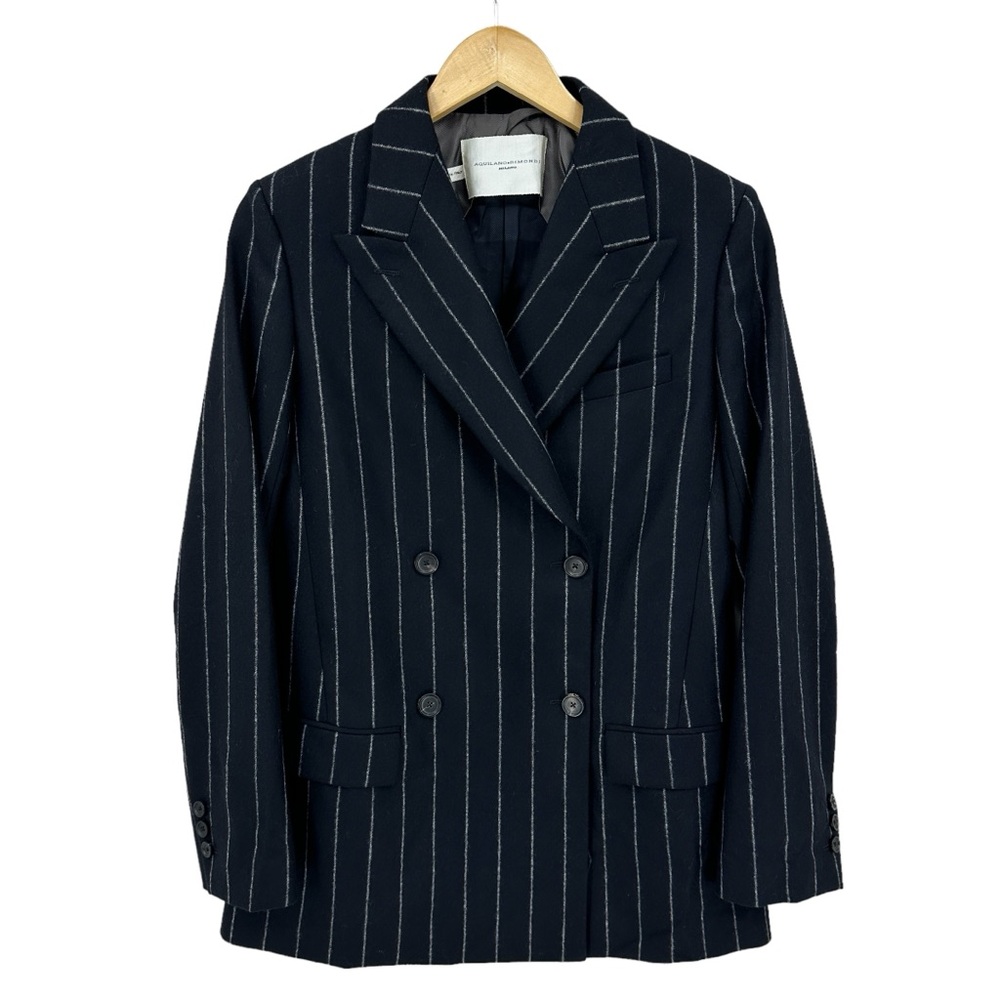 AQUILANO RIMONDI Blazer Jacket Italy Striped Double Breasted